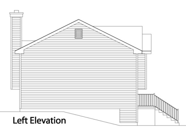 Left Elevation for House Plan #414342