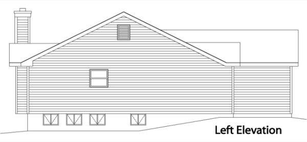 Left Elevation for House Plan #411052