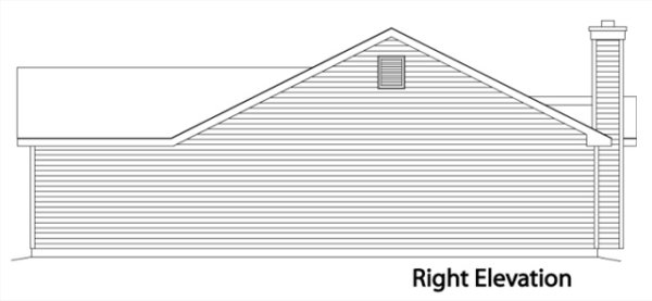 Right Elevation for House Plan #411052
