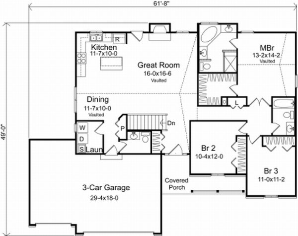 Main Floor Plan for House Plan #418052