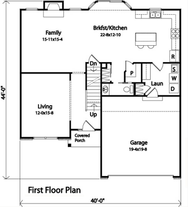 Main Floor Plan for House Plan #412152