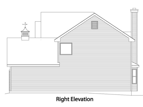 Right Elevation for House Plan #412152