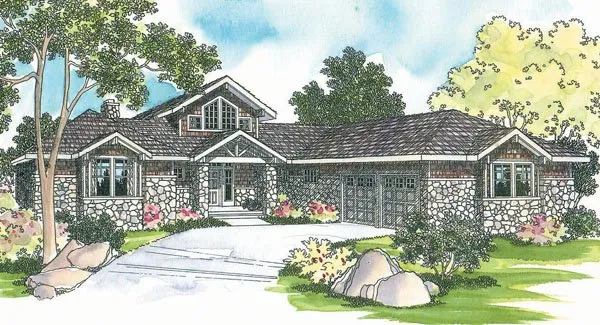 Full Rendering for House Plan #340241