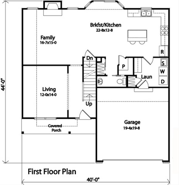 Main Floor Plan for House Plan #415152