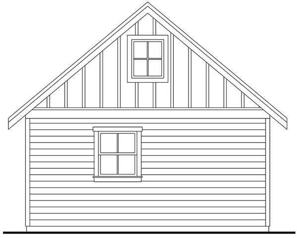 Rear Elevation for House Plan #349160