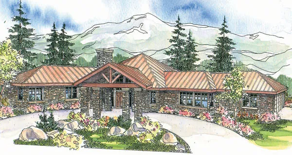Full Rendering for House Plan #348241