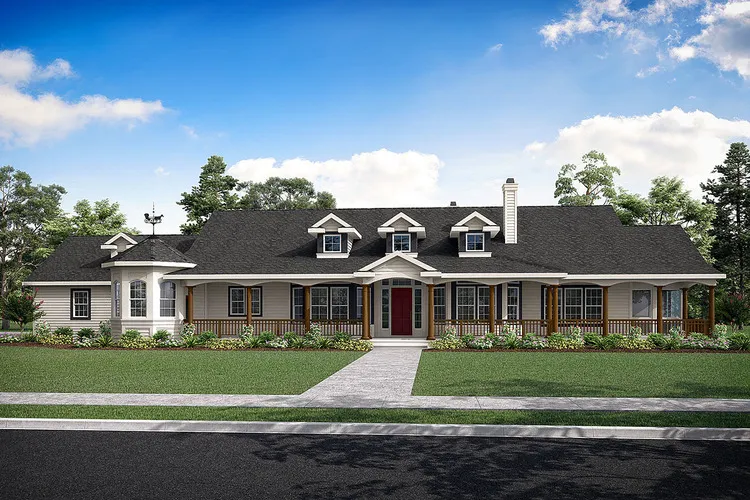Full Rendering for House Plan #341341