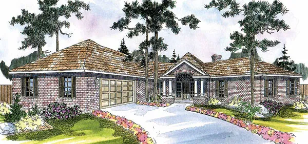 Full Rendering for House Plan #346441