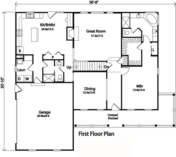 Main Floor Plan for House Plan #418152