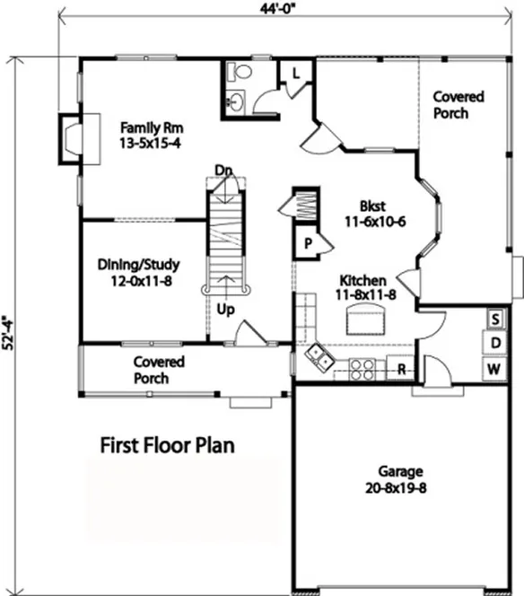 Main Floor Plan for House Plan #419152