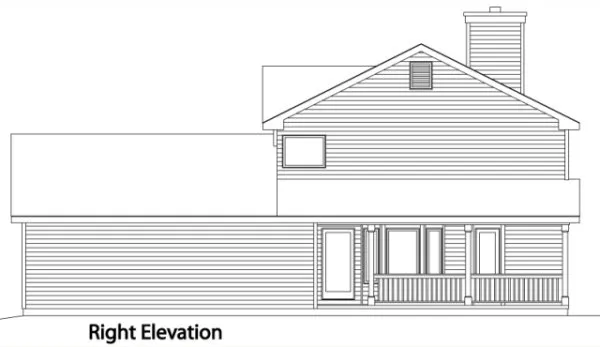 Right Elevation for House Plan #419152