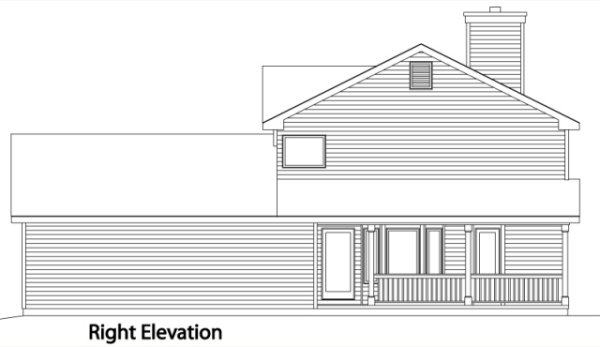 Right Elevation for House Plan #419152