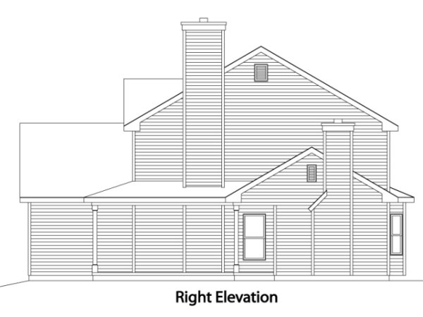 Right Elevation for House Plan #411252