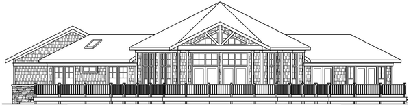 Rear Elevation for House Plan #346251