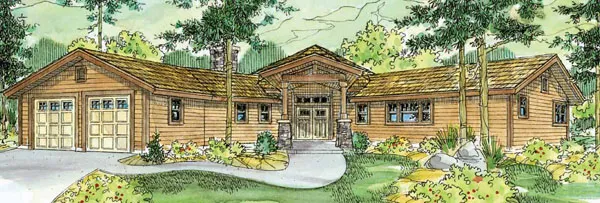 Full Rendering for House Plan #346351
