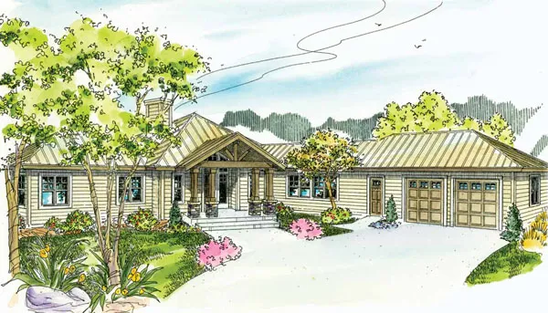 Full Rendering for House Plan #340482