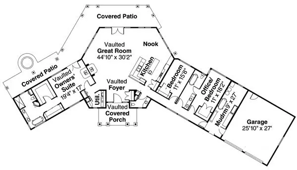 Main Floor Plan for House Plan #340482