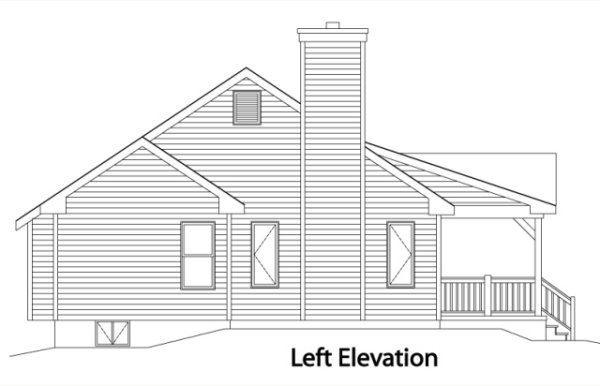 Left Elevation for House Plan #419252