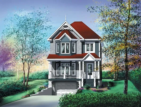 Full Rendering for House Plan #174393