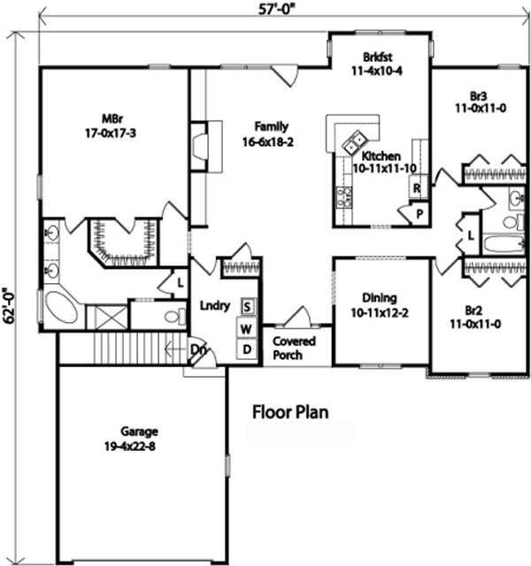 Main Floor Plan for House Plan #413352