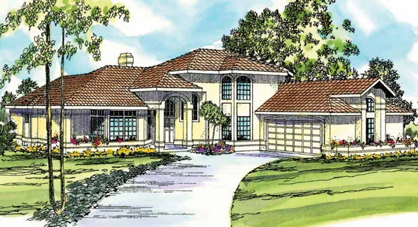 Full Rendering for House Plan #341701