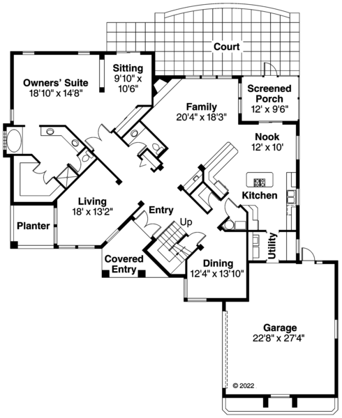 Main Floor Plan for House Plan #341701