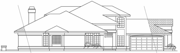 Left Elevation for House Plan #341701