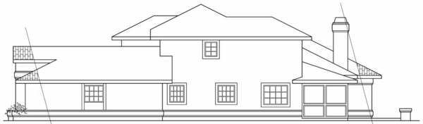 Right Elevation for House Plan #341701