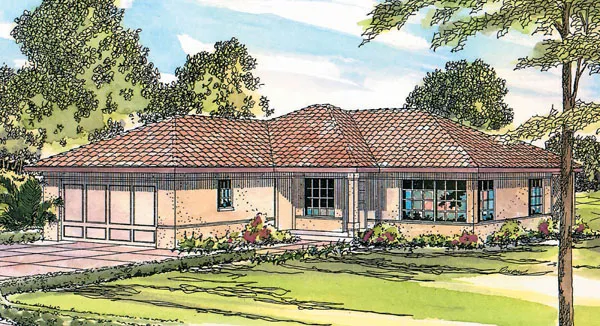 Full Rendering for House Plan #347801