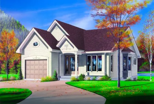 Full Rendering for House Plan #140522