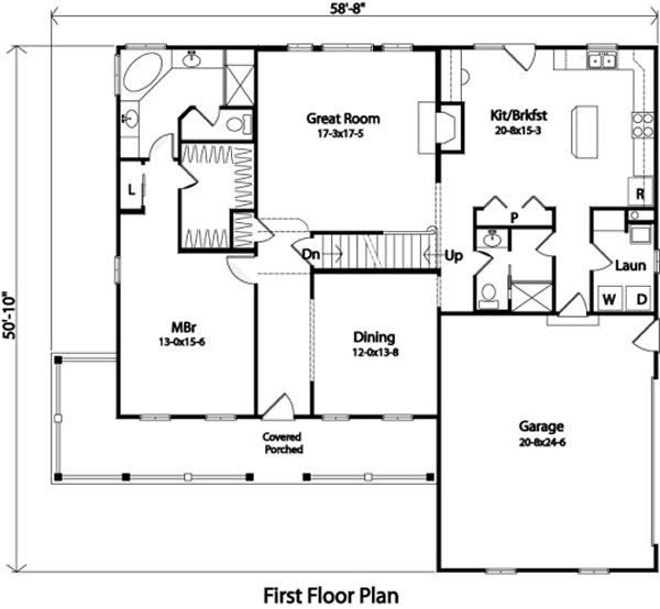 Main Floor Plan for House Plan #415352