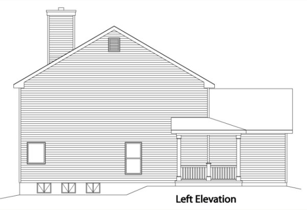 Left Elevation for House Plan #415352