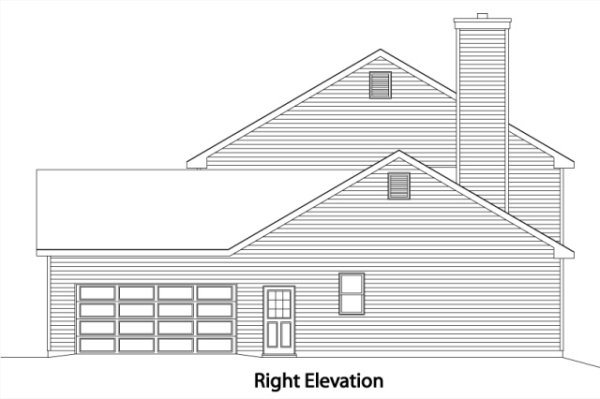 Right Elevation for House Plan #415352