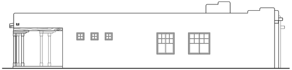 Left Elevation for House Plan #346211