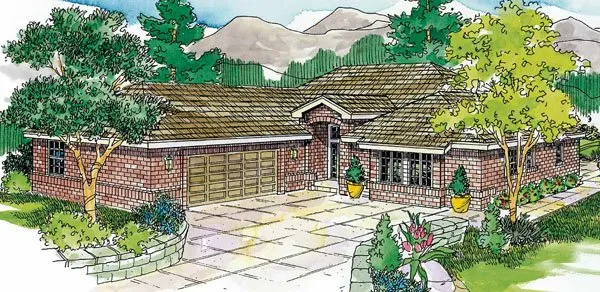 Full Rendering for House Plan #346312