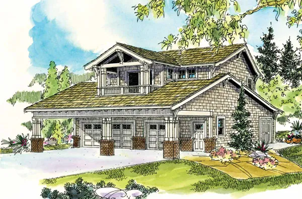 Full Rendering for House Plan #342502
