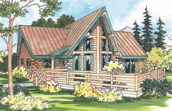 Full Rendering for House Plan #342103