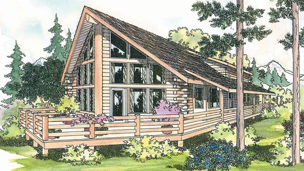 Full Rendering for House Plan #340200