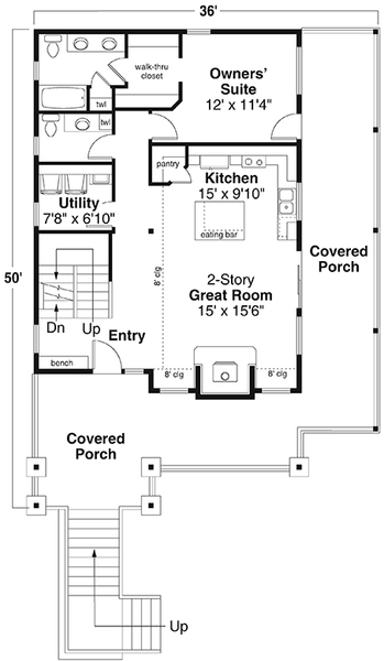 Main Floor Plan for House Plan #343361