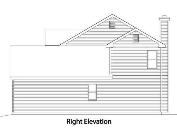 Right Elevation for House Plan #413062