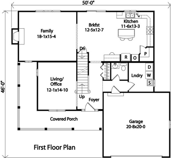 Main Floor Plan for House Plan #414062