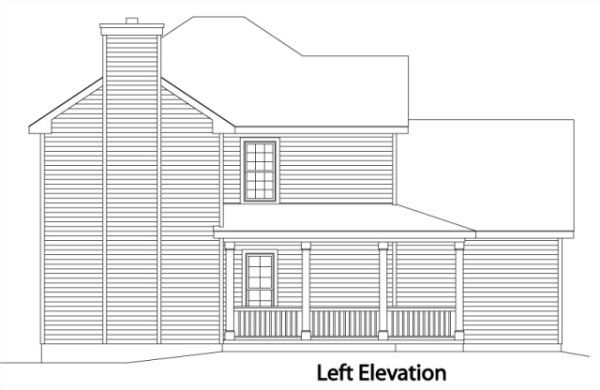Left Elevation for House Plan #414062