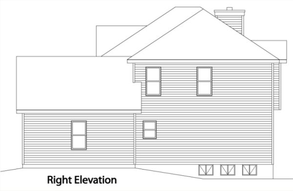 Right Elevation for House Plan #414062
