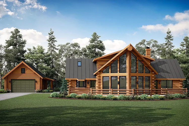 Full Rendering for House Plan #345203
