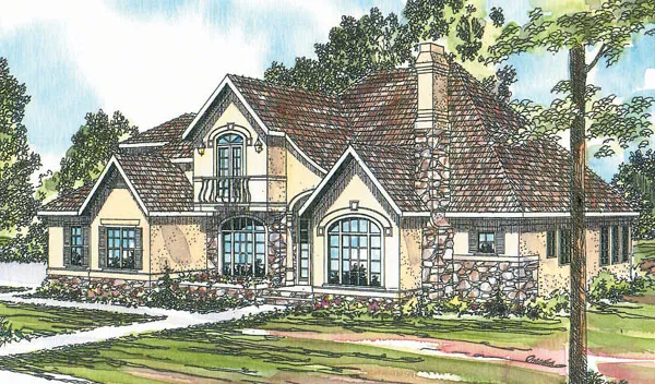 Full Rendering for House Plan #347203