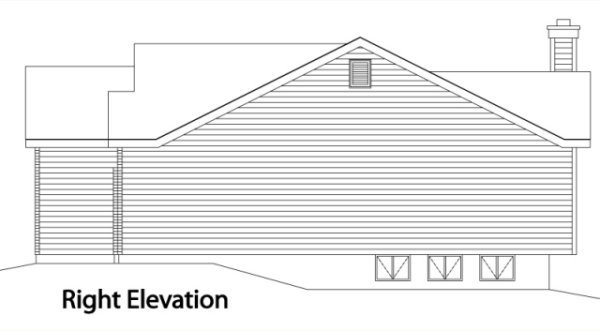 Right Elevation for House Plan #417062