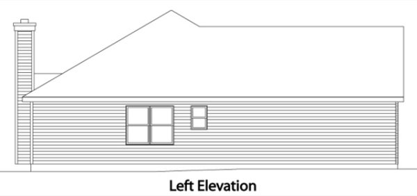 Left Elevation for House Plan #418062