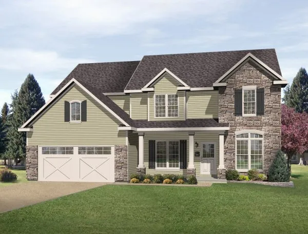 Full Rendering for House Plan #410172