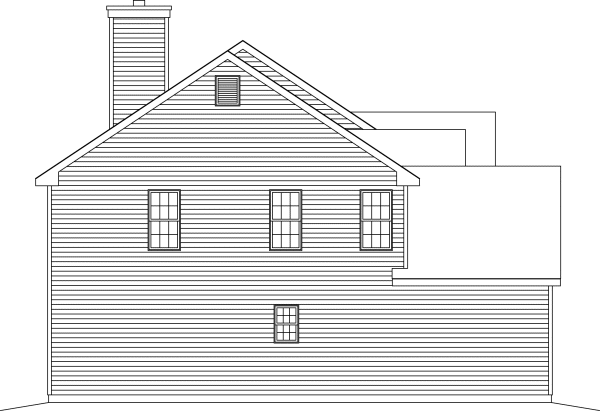 Left Elevation for House Plan #410172