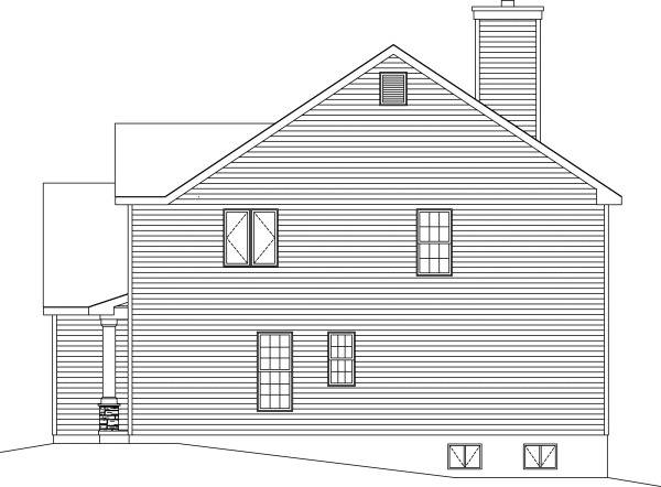 Right Elevation for House Plan #410172